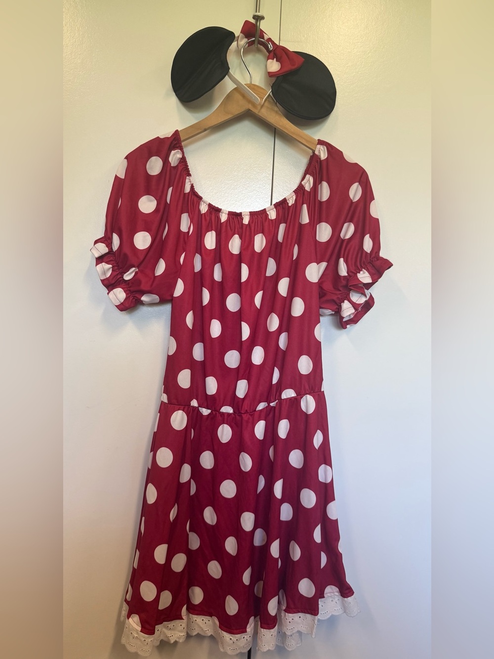 California Costume Collection Polka Dot Minnie Mouse Dress, ears, tail. Sexy cut